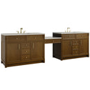 James Martin Bellshire 120" Double Bathroom Vanity, Honey Oak