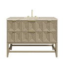 James Martin Emmeline 48" Single Bathroom Vanity, Pebble Oak