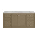James Martin Chicago 60" Double Bathroom Vanity, Walnut Whisper
