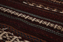 3'8" x 4'8" Hand Woven Afghani Tribal Kilim 100% Wool area rug Rust