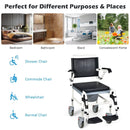 4-in-1 Bedside Commode Wheelchair with Detachable Bucket by LJGDeals
