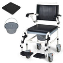 4-in-1 Bedside Commode Wheelchair with Detachable Bucket by LJGDeals
