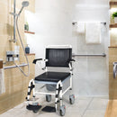 4-in-1 Bedside Commode Wheelchair with Detachable Bucket by LJGDeals