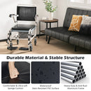 4-in-1 Bedside Commode Wheelchair with Detachable Bucket by LJGDeals