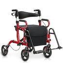 Folding Rollator Walker with 8-inch Wheels and Seat by LJGDeals