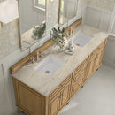 James Martin Lorelai 72" Double Bathroom Vanity, Light Natural Oak