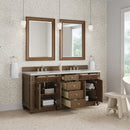 James Martin Bristol 72" Double Bathroom Vanity, Saddle Brown