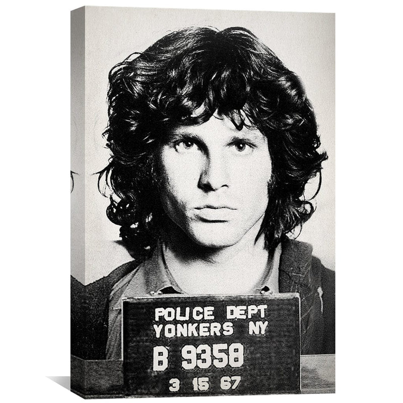 Jim Mugshot Black Canvas