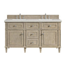 James Martin Lorelai 60" Double Bathroom Vanity, Whitewashed Oak
