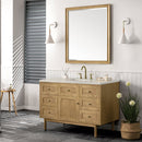 James Martin Laurent 48" Dual Mount Single Bathroom Vanity, Light Natural Oak