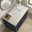 James Martin Myrrin 36" Single Bathroom Vanity, Carbon Oak