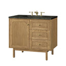 James Martin Laurent 36" Dual Mount Single Bathroom Vanity, Light Natural Oak
