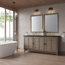 James Martin Portland 72" Double Bathroom Vanity, Whitewashed Walnut