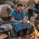 Blanket Hoodie | Indigo Surf Poncho | 100% Cotton Wearable Blanket Robe | As Seen on Netflix's Beef Season 2 by West Path