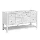 James Martin Breckenridge 60" Double Bathroom Vanity, Bright White