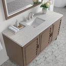 James Martin Portland 60" Single Bathroom Vanity, Whitewashed Walnut