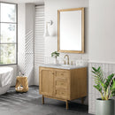 James Martin Laurent 36" Dual Mount Single Bathroom Vanity, Light Natural Oak