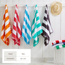 Cotton Velour Cabana Stripe Beach Towel - Novia Collection by Great Bay Home