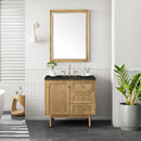 James Martin Laurent 36" Dual Mount Single Bathroom Vanity, Light Natural Oak