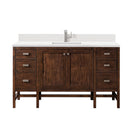 James Martin Addison 60" Single Bathroom Vanity, Mid-Century Acacia