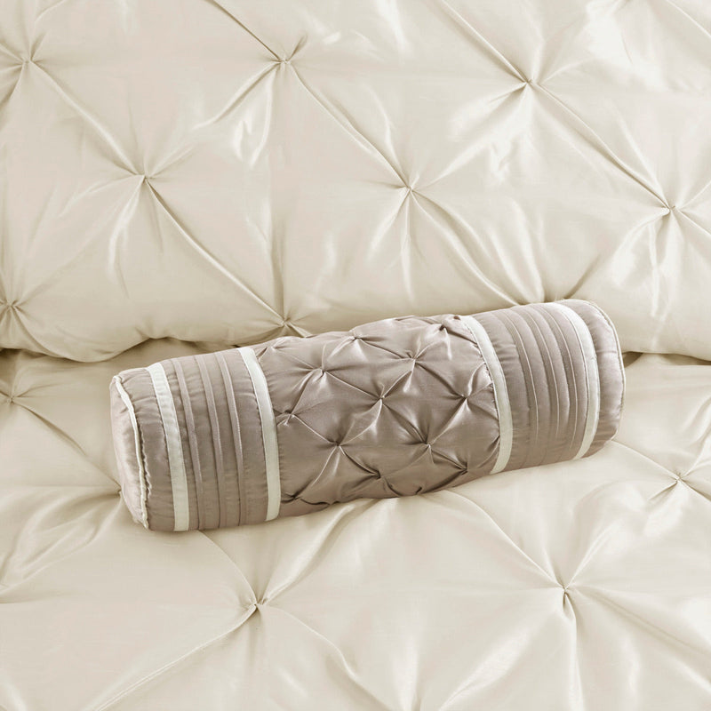 7 Piece Tufted Comforter Set Ivory Queen, photo 11 of 13