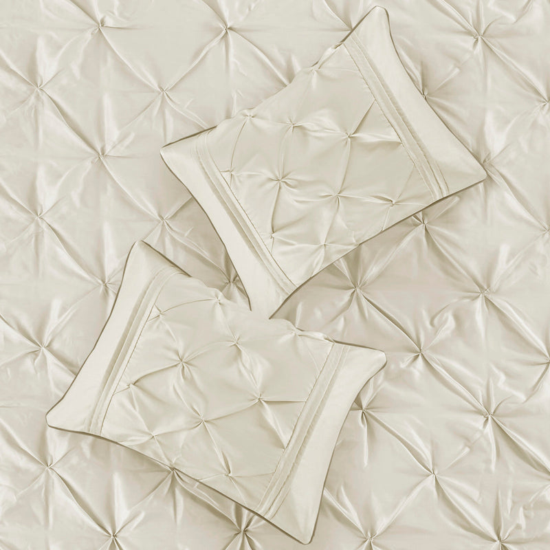 7 Piece Tufted Comforter Set Ivory Queen, photo 2 of 13
