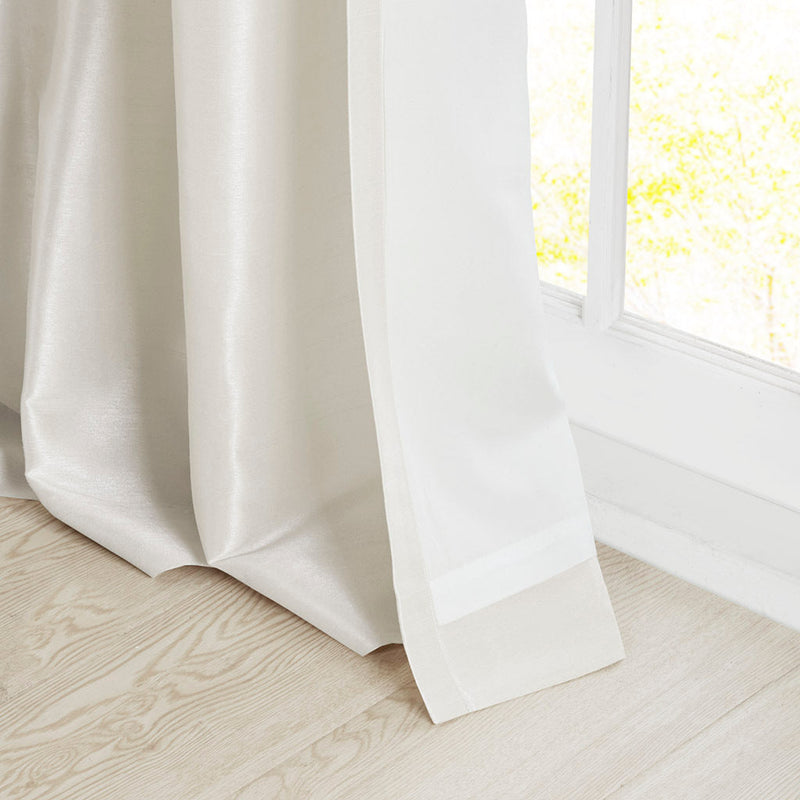 Twist Tab Lined Window Curtain Panel White 50x84, photo 15 of 15