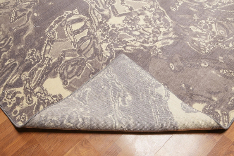 8' x 10' Modern 100% Wool Oriental Area rug Gray