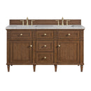 James Martin Lorelai 60" Double Bathroom Vanity, Mid-Century Walnut