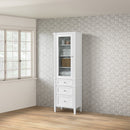 James Martin Brittany Linen Cabinet, Bright White