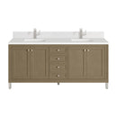 James Martin Chicago 72" Double Bathroom Vanity, Walnut Whisper
