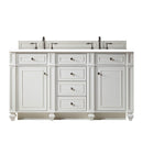James Martin Bristol 60" Double Bathroom Vanity, Bright White