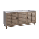 James Martin Portland 72" Double Bathroom Vanity, Whitewashed Walnut