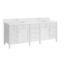 James Martin Brittany 84" Double Bathroom Vanity, Bright White