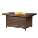 Aluminum 48-in Rectangular Propane Fire Table, Beads, Covers and Lid