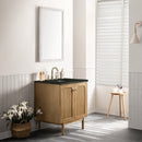 James Martin Laurent 30" Dual Mount Single Bathroom Vanity, Light Natural Oak