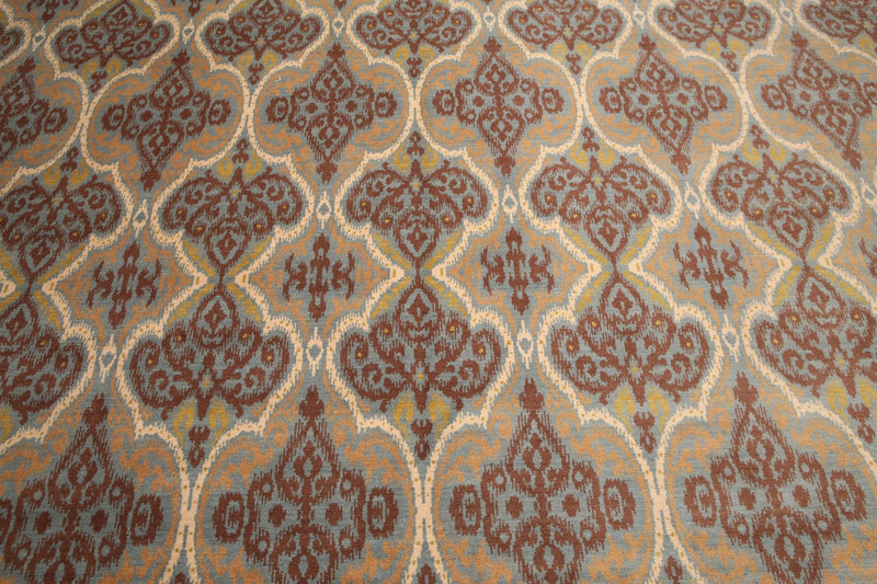 9' x 12' Hand knotted Eclectic Print Wool Full Pile Oriental Area Rug