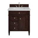 James Martin Brittany 30" Single Bathroom Vanity, Burnished Mahogany