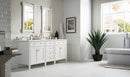 James Martin Brittany 72" Double Bathroom Vanity, Bright White