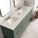 James Martin Breckenridge 72" Double Bathroom Vanity, Smokey Celadon