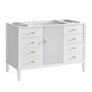 James Martin Myrrin 48" Single Bathroom Vanity, Bright White