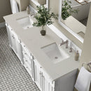James Martin Bristol 72" Double Bathroom Vanity, Bright White
