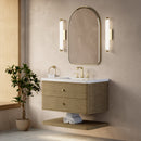 James Martin Allamari 36" Floating Single Bathroom Vanity, Dune Mist