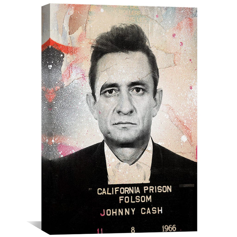 Johnny Cash Mugshot Canvas