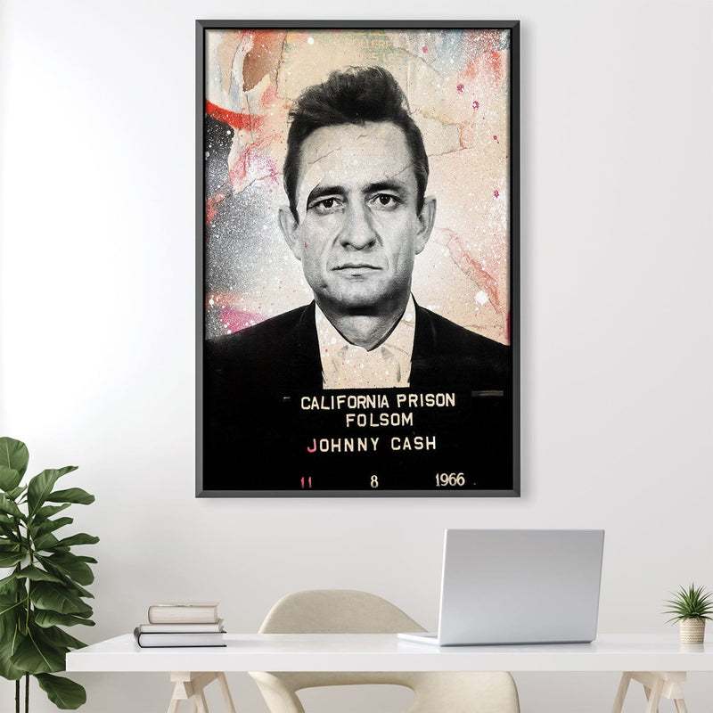 Johnny Cash Mugshot Canvas