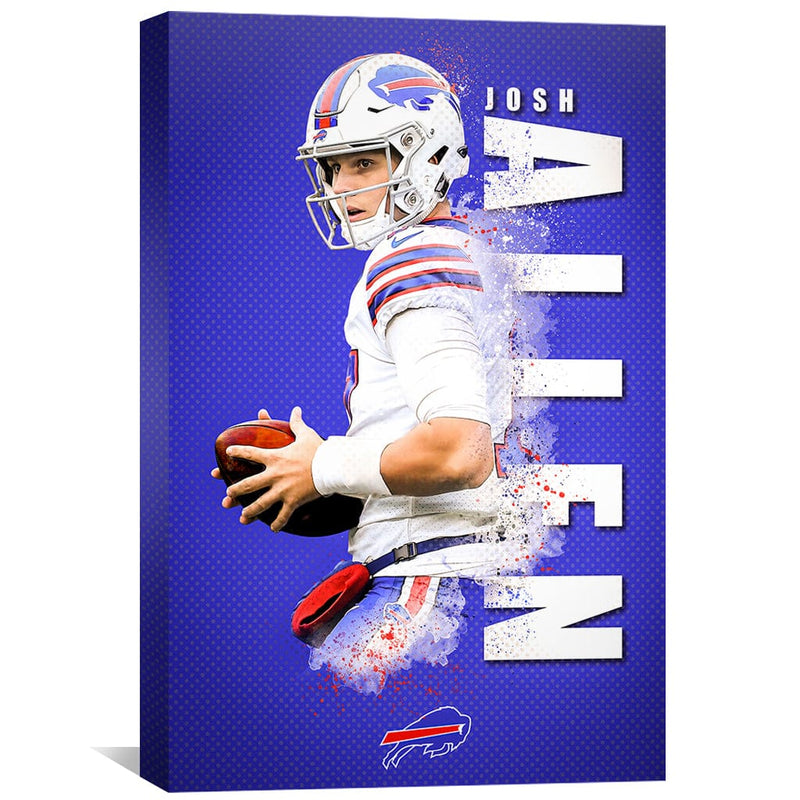 Josh Allen Bills Colors Canvas