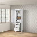 James Martin Brittany Linen Cabinet, Bright White