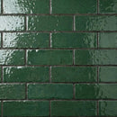 Joy Green Rustic Subway Glazed Terracotta Tiles 2 3/4x9 3/4