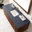James Martin Amberly 60" Dual Mount Single Bathroom Vanity, Mid-Century Walnut