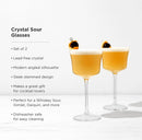 Raye Angled Crystal Sour Glasses Set of 2 by Viski